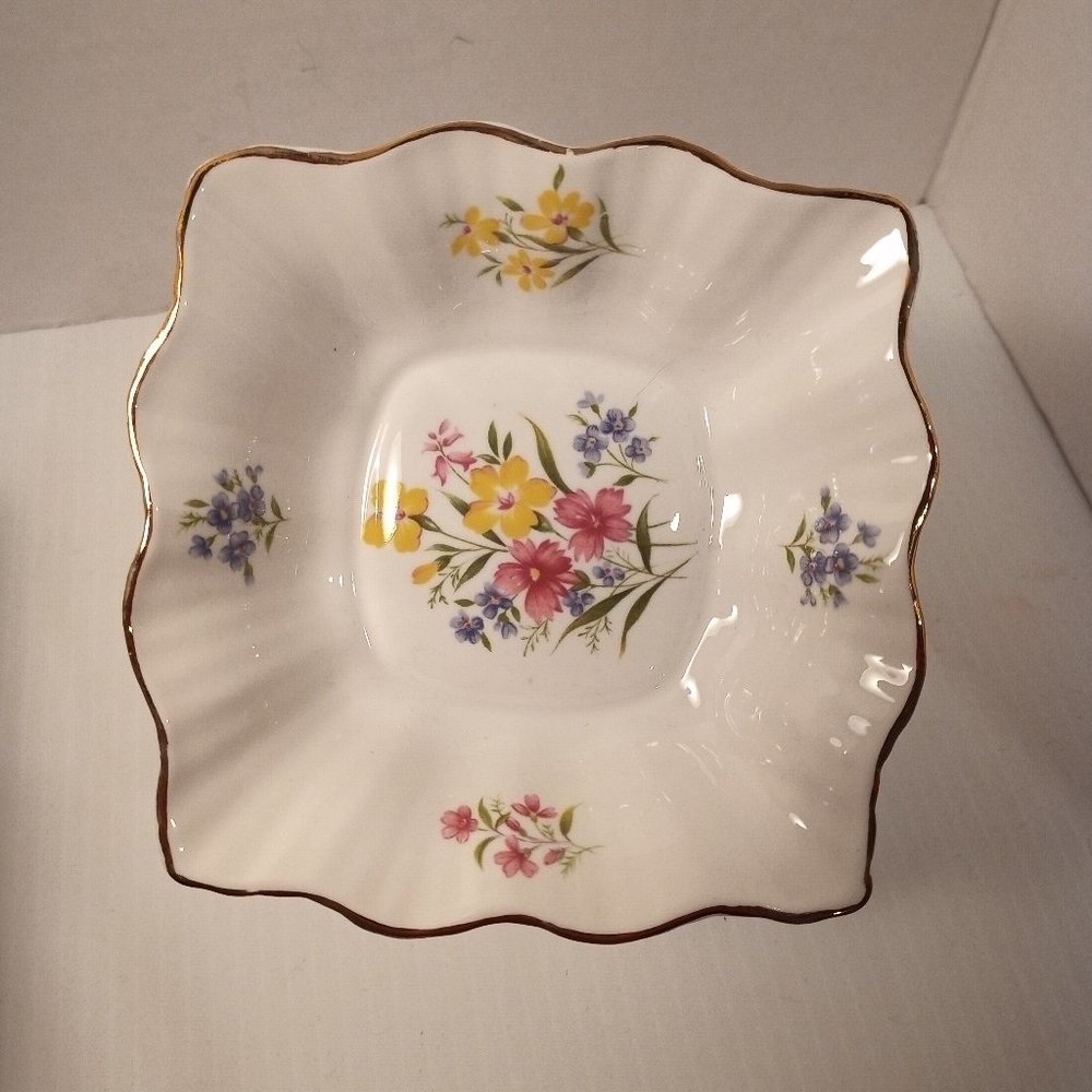 Vintage Floral Nut or Candy Dish